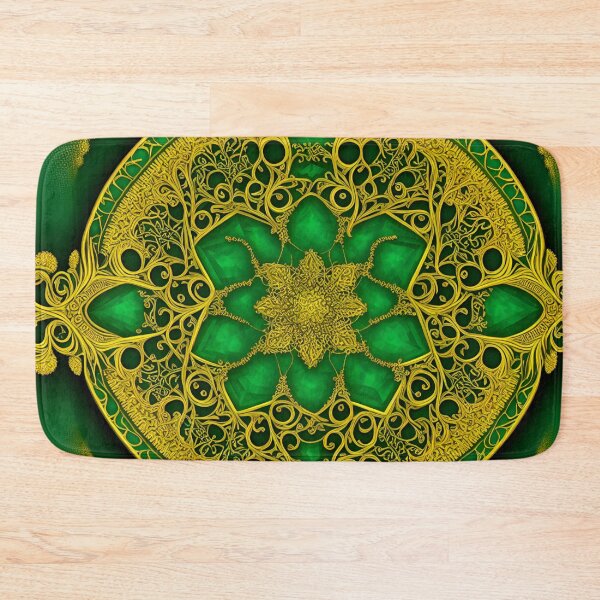 Item preview, Mandala Emerald Green Gold Filigree Cross Gems Mandalas Emerald Green Gold Filigree Gems - Mandalas designed and sold by internlvisions.