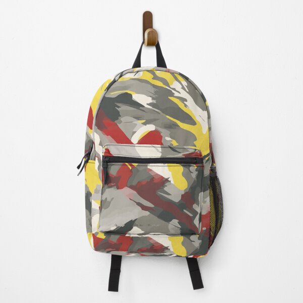 Item preview, Red Grey and Yellow Brush Camouflage designed and sold by DaniGirls.
