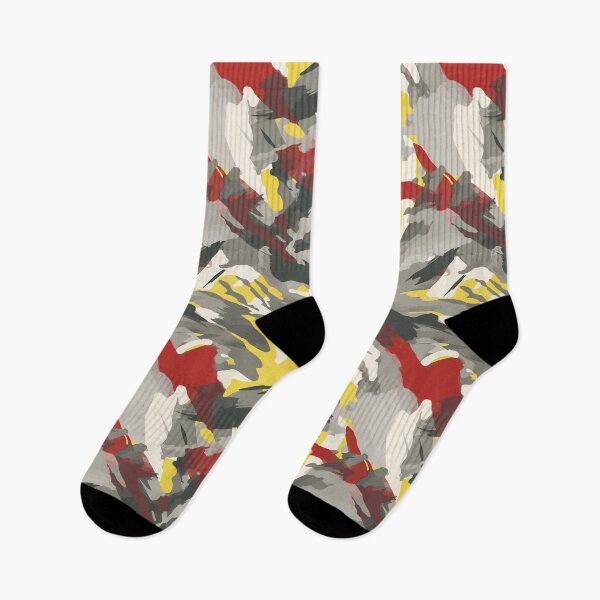 Item preview, Red Grey and Yellow Brush Camouflage designed and sold by DaniGirls.