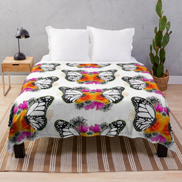 Item preview, Double Butterfly With Collage and Flower Drawings designed and sold by Jaraart.