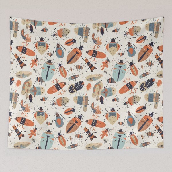 Item preview, Beetle and bug seamless pattern. designed and sold by AusraB.