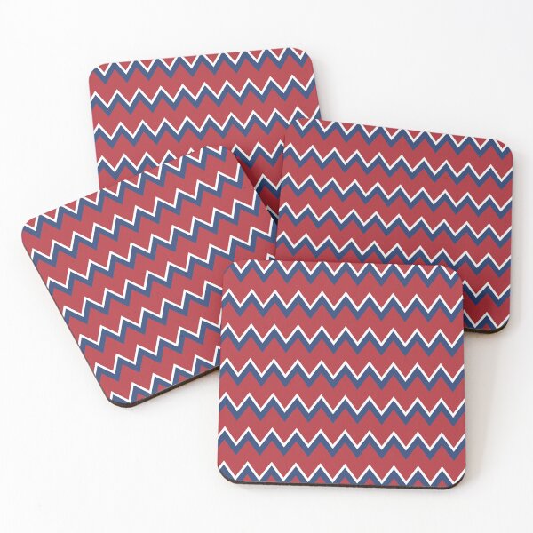 Item preview, Blue & Red Chevron designed and sold by HalamoDesigns.