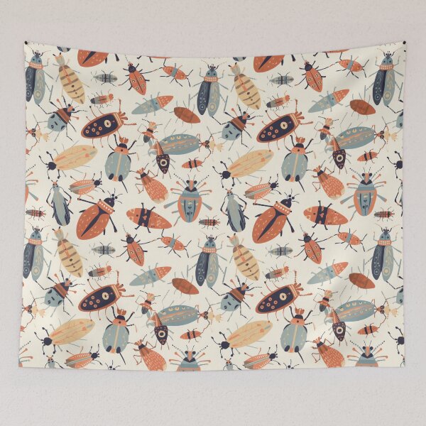 Item preview, Beetle and bug seamless pattern. designed and sold by AusraB.