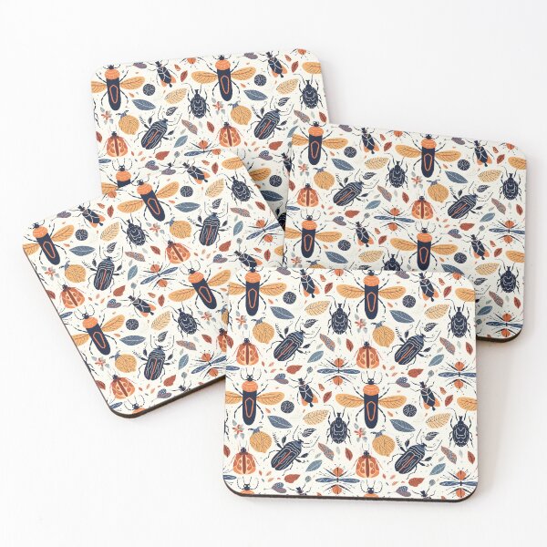 Item preview, Beetle and bug seamless pattern. designed and sold by AusraB.