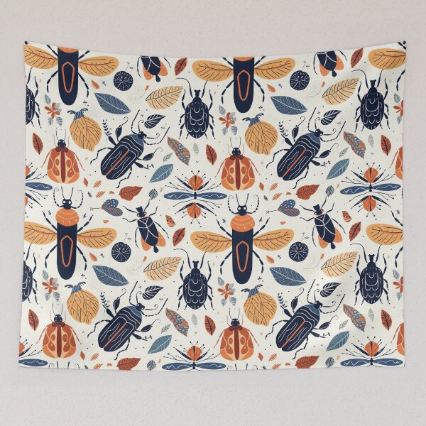 Item preview, Beetle and bug seamless pattern. designed and sold by AusraB.