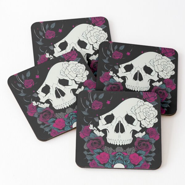 Item preview, Skulls And Roses Dark Grunge Vibes designed and sold by pixxiesart.