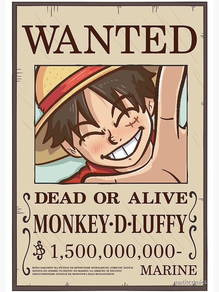 One Piece Wanted Poster Luffy Bounty – Cospicky