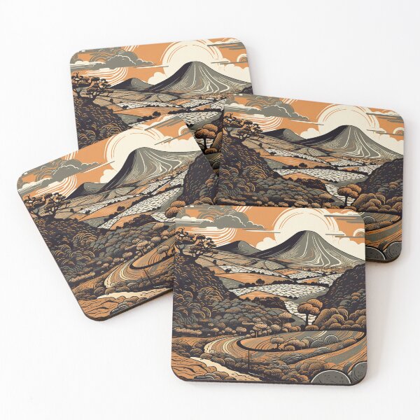 Item preview, Mountain landscape illustration designed and sold by paolotrl.