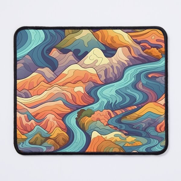 Item preview, Colorful Mountain River Pattern designed and sold by polonuim210.