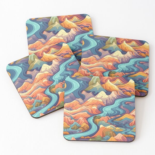 Item preview, Colorful Mountain River Pattern designed and sold by polonuim210.