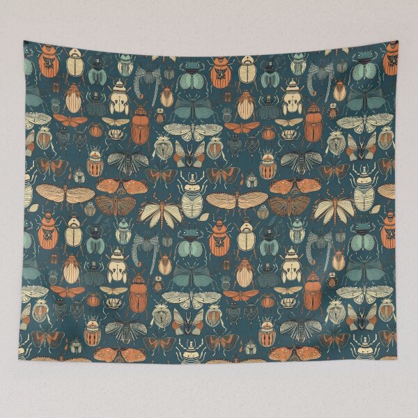 Item preview, Beetle and bug seamless pattern. designed and sold by AusraB.