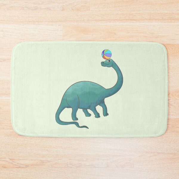 Item preview, Cute Brontosaurus Playing with a Beach Ball designed and sold by Andreea Dumez.