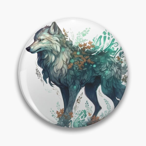 Artikelvorschau, Wolfy Colorfull, Digitale Kunst, Waldgeist entworfen und verkauft von LJaco.