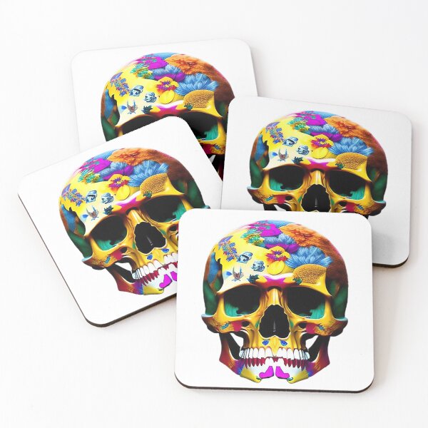 Item preview, Colorful Skull Art designed and sold by toticavalcanti.