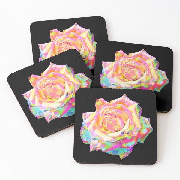 Item preview, Iridescent Holographic Rainbow Pastel Rose Flower designed and sold by Deborah Camp.