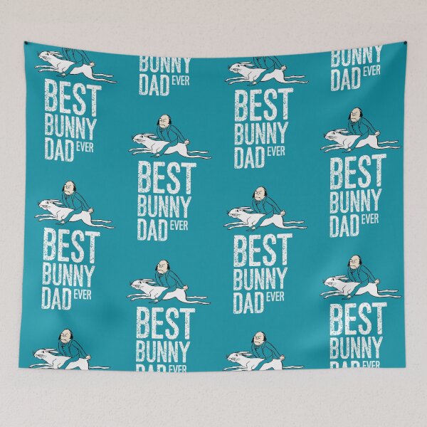 Item preview, Best Bunny Dad Ever With Man Riding Rabbit Edward Lear Vintage Illustration designed and sold by Zazizu.