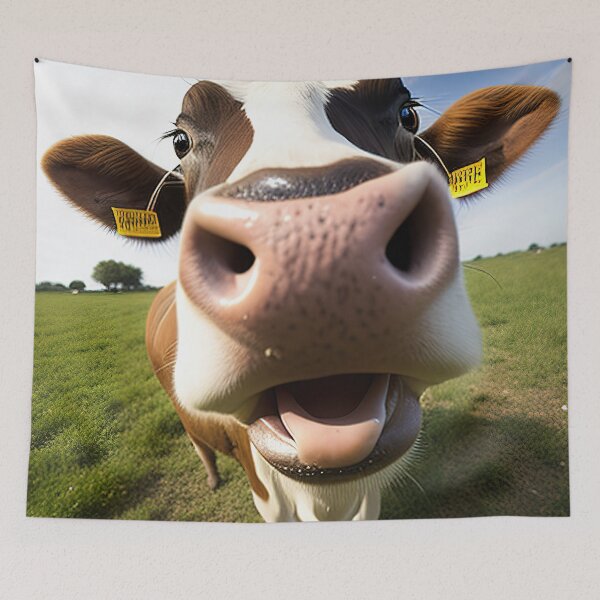 Item preview, Happy cow looking at the camera designed and sold by RK - Shop.