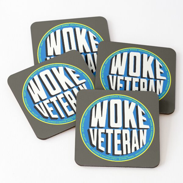Item preview, PMD00723 Progressive Movement Designs Woke Veteran activist design shows you are woke and support progressive policy goals for progressive Democrats and Independents and Bernie Sanders supporters designed and sold by ProgressiveLeft.