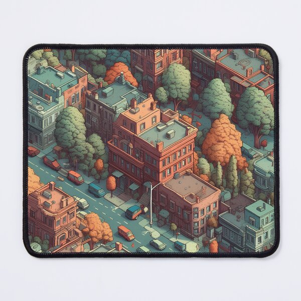 Item preview, Cartoon Isometric City Pattern designed and sold by polonuim210.