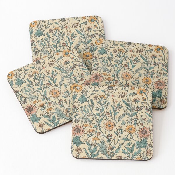 Item preview, Vintage Wildflowers Pattern V4 designed and sold by Moo7shop.