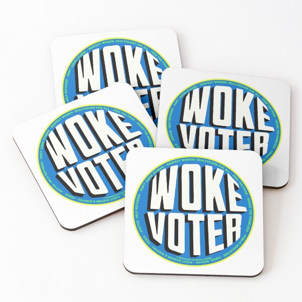 Item preview, PMD00724 Progressive Movement Designs Woke Voter design shows you are woke and support progressive policy goals for progressive Democrats and Independents and Bernie Sanders supporters designed and sold by ProgressiveLeft.