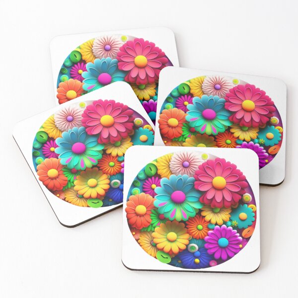 Item preview, Vibrant Summer Floral Design - Colorful Round Design designed and sold by Bouchey.