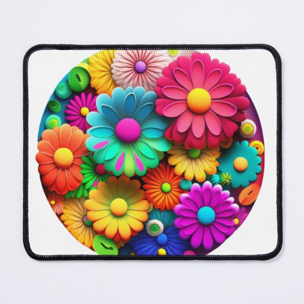 Item preview, Vibrant Summer Floral Design - Colorful Round Design designed and sold by Bouchey.