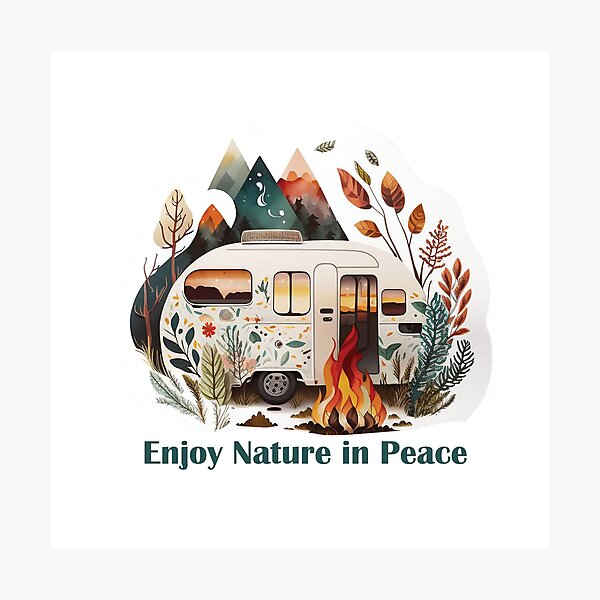 Item preview, Boho Style Camper Sticker designed and sold by ecoladesign.
