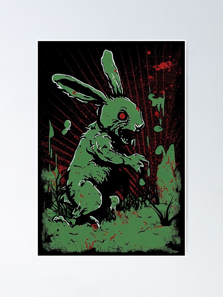 ZOMBIE BUNNY - Rabbit of Death - Halloween Hare' Sticker