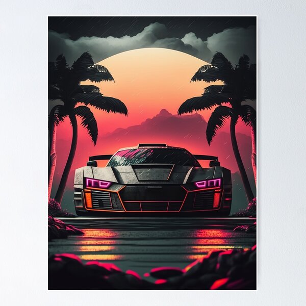 Audi R8 2008 Car Beautiful Painting Illustration | Poster