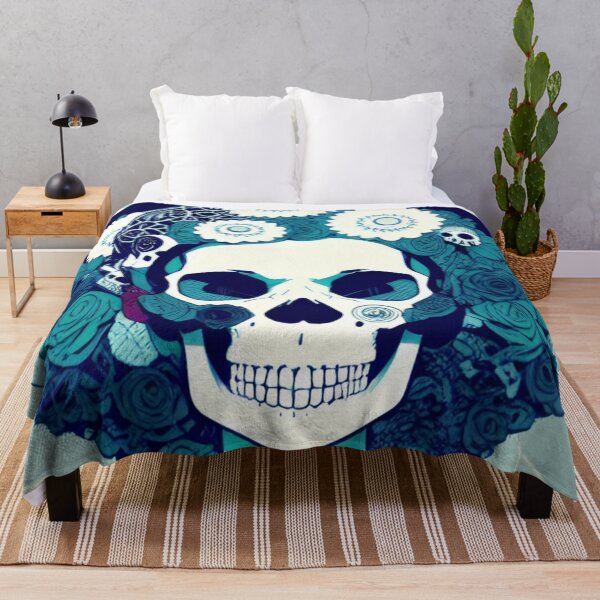 Item preview, Chill Skull Frozen Roses designed and sold by pixxiesart.