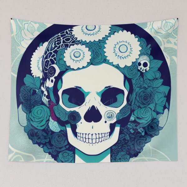 Item preview, Chill Skull Frozen Roses designed and sold by pixxiesart.