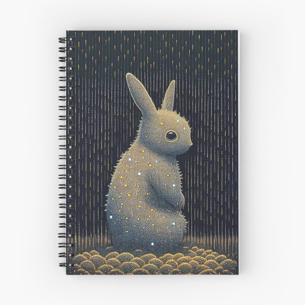 Item preview, Sad Bunny Illustration in Pointillism Style designed and sold by RK - Shop.