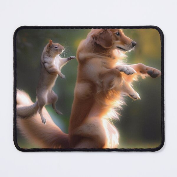 Item preview, Dog and Squirrel Dancing Together designed and sold by friendlyspoon.