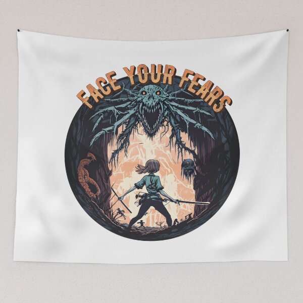 Item preview, Face Your Fears - Bravery in the Face of Danger designed and sold by retroman78.