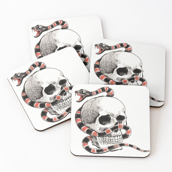 Item preview, Skull and snake designed and sold by AlexBlackSea.