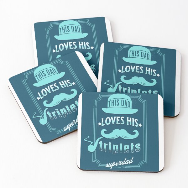 Item preview, This dad loves his triplets superdad designed and sold by somi3art.