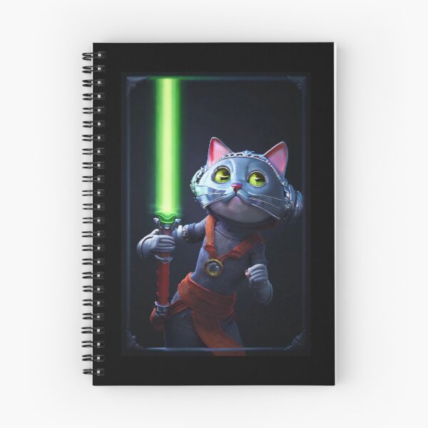 Item preview, Fun Cat Print ~ AI Art ~ Fantasy Cat ~ Sci-fi Cat ~ Gatos con sables de luz designed and sold by C0d3man25.
