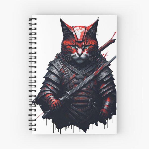 Item preview, Samu-Cats: Japanese Samurai Black Cat designed and sold by OmStyleStudio.