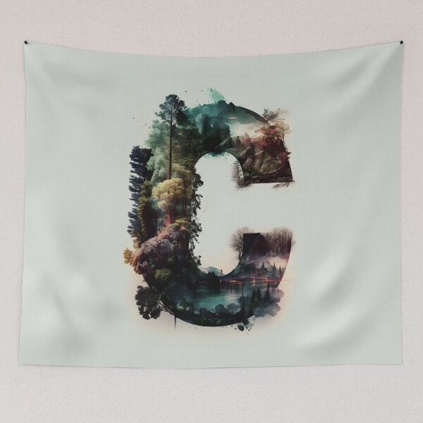 Item preview, Letter C Double Exposure designed and sold by dotperinchart.