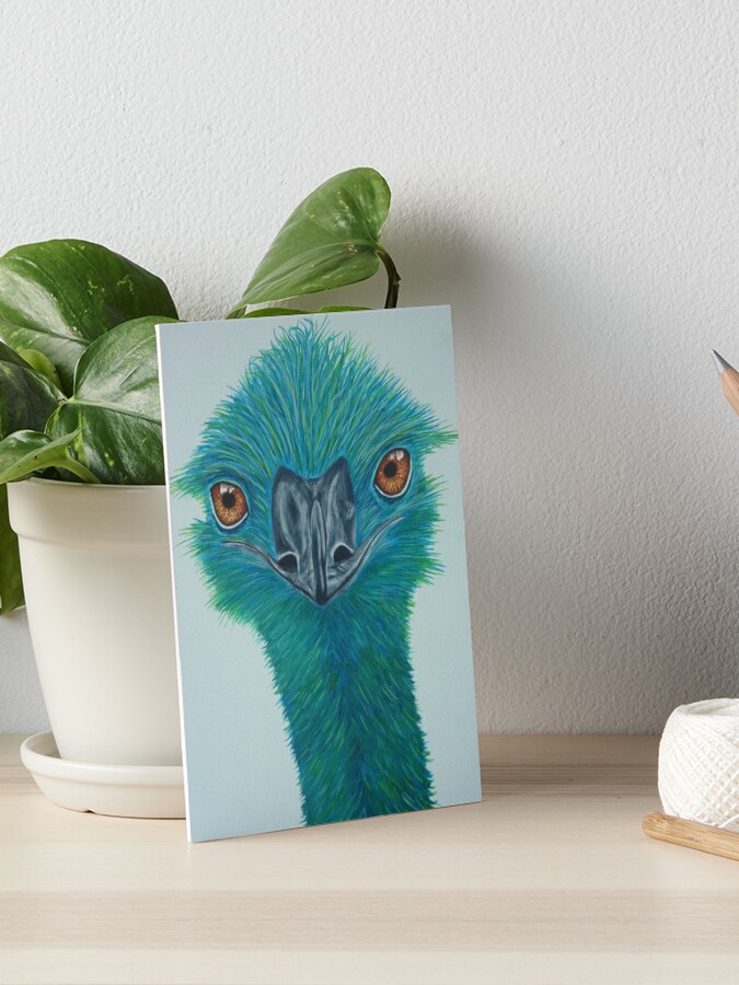 Fred the ostrich Art Board Print for Sale by Cloebeth73