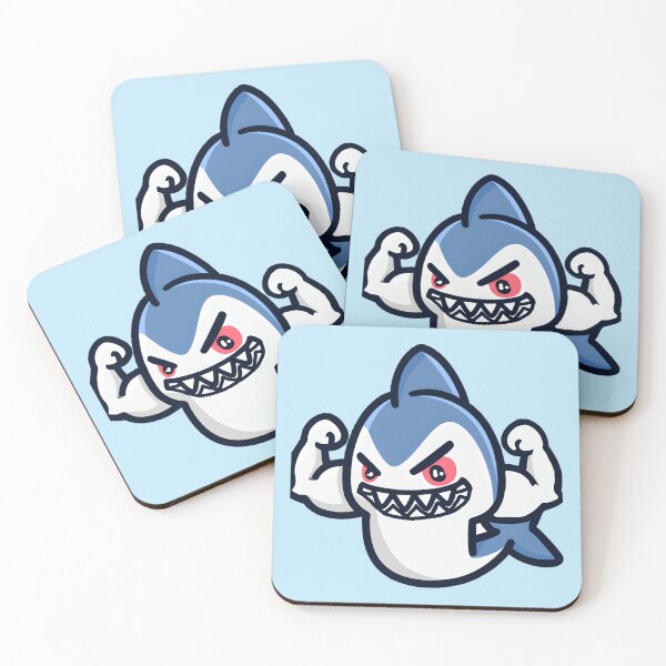 Item preview, Muscular Kawaii Shark: A Cute and Impressive Design designed and sold by NathalieRached.