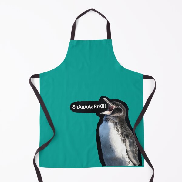 Artikelvorschau, Galapagos Penguin spots a Shark (Teal #03A096 Background) entworfen und verkauft von SBPenguins.