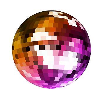 Disco Ball (orange/pink) | Poster