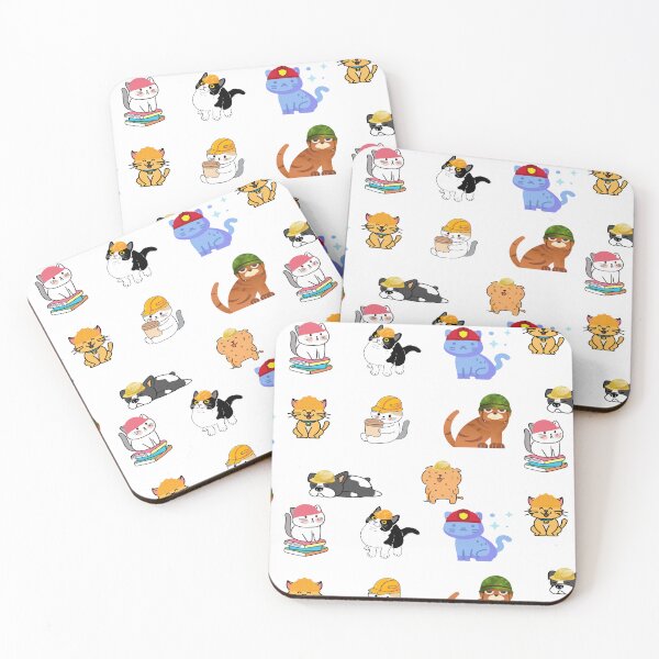 Item preview, Sticker pack of pets with hardhats designed and sold by The-Blue-Feline.