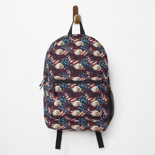 Item preview, US Flag with Bald Eagles designed and sold by Burts-Beans.