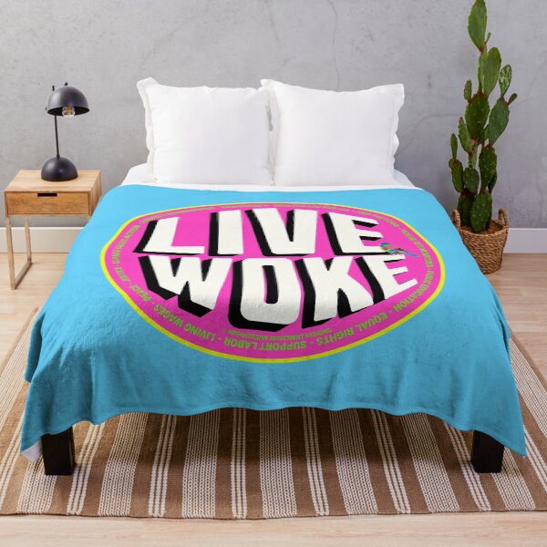Item preview, PMD00728 Progressive Movement Designs Live Woke design shows you are woke and support progressive policy goals for progressive Democrats and Independents and Bernie Sanders supporters designed and sold by ProgressiveLeft.