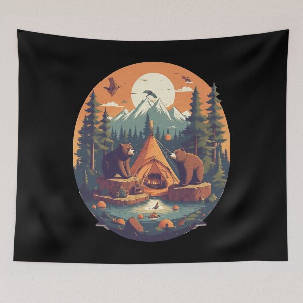 Item preview, Camping With Bears. designed and sold by DiamondPixel.