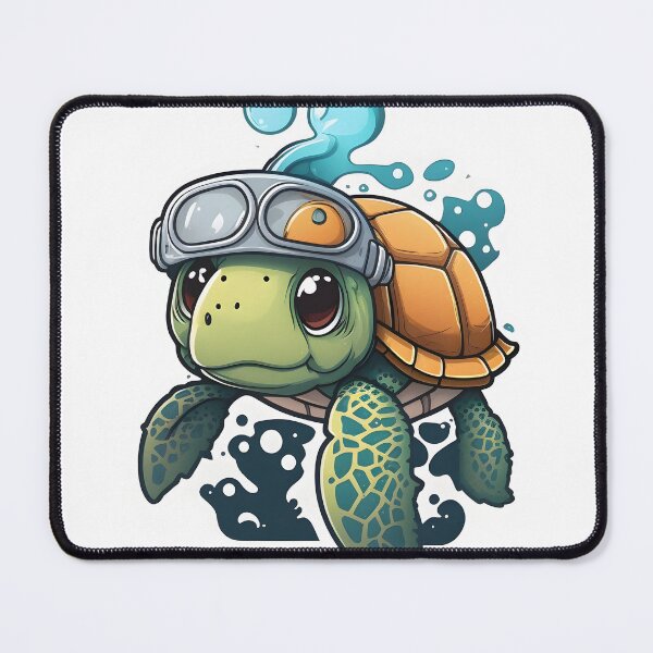 Item preview, Cute Turtle Swimming Wearing Goggles designed and sold by BHDesignCo.