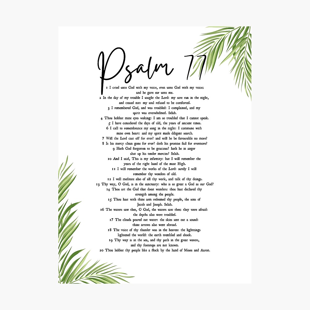 Psalm 77 My Soul Refused to Be Comforted | Canvas Print